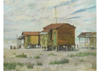 Capanne sulla spiaggia. Lido di Camaiore Capanne sulla spiaggia. Lido di Camaiore